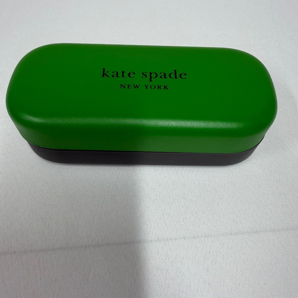 Kate Spade New York Green and Black Hard Sunglasses Case with Polka Dot Cloth - Picture 4 of 7